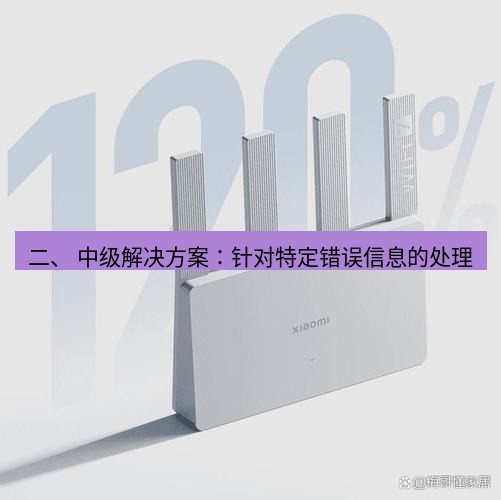 快连 二、 中级解决方案：针对特定错误信息的处理